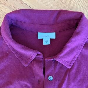 J. Jill Rich Burgundy Polo Shirt for Women Size S
